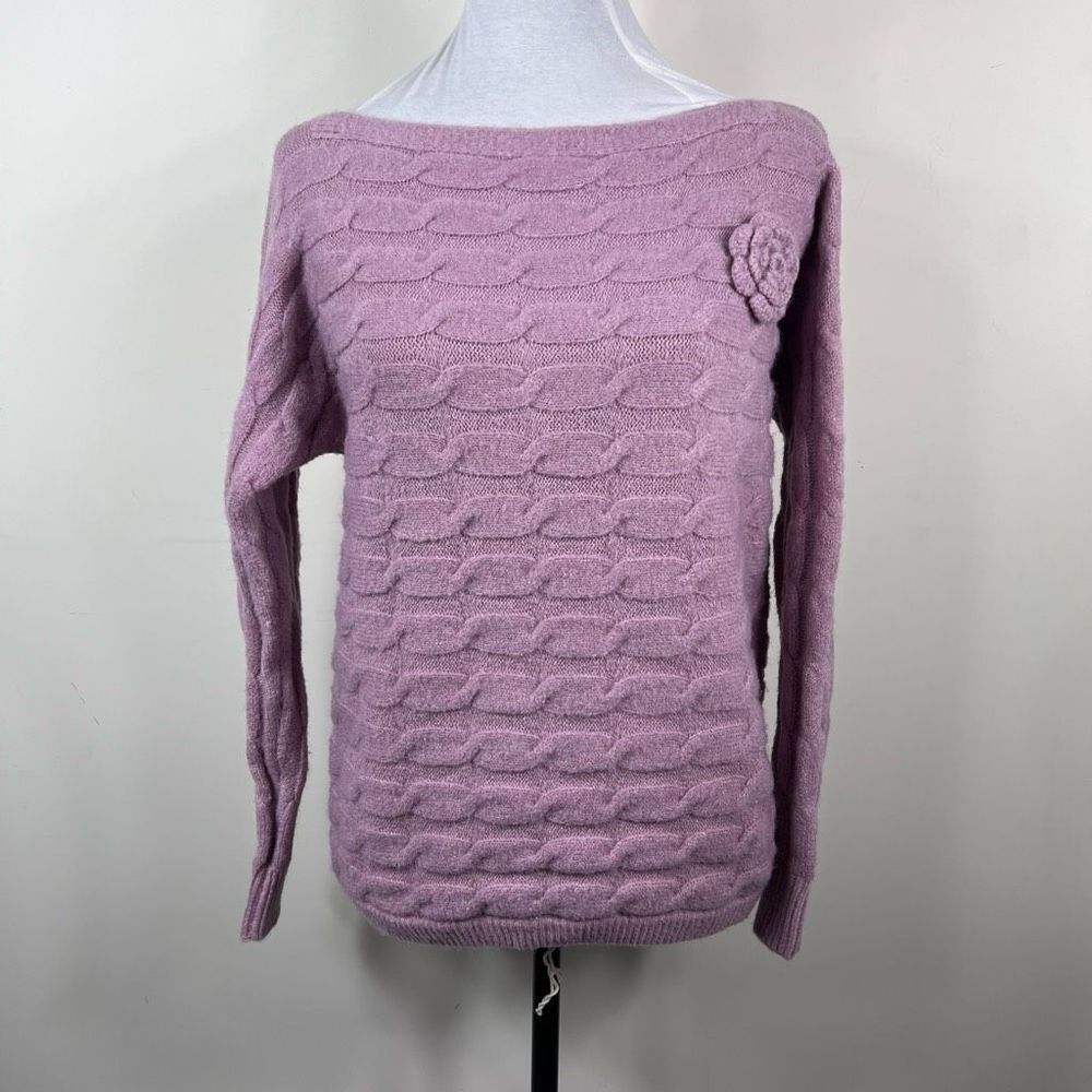 Military Hippie Detachable Brooch Boatneck Sweater
